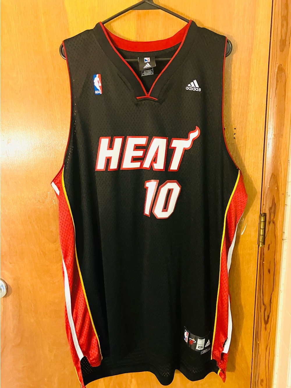 NBA Adidas Miami Heat Men’s XXL Custom Jersey #10 TJ Initials On Back Read